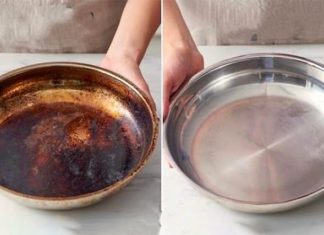 Stainless steel pot bottom burnt: Use this to sprinkle in the kitchen and it will be clean and white