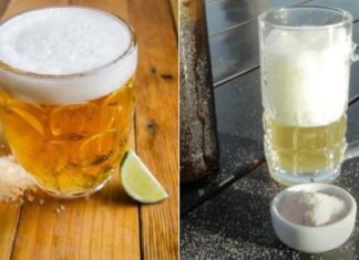 What is the effect of adding salt to beer?