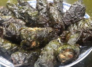 Wild leaves growing in the garden, bringing a delicious aroma to spring rolls 10 times more delicious than betel leaves, evenly golden without being greasy