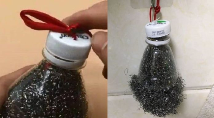 How A Brillo Pad Stuffed Into A Plastic Bottle Has Ingenious Uses That You Need To Start Using Right Away