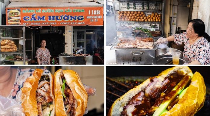 Crispy, savory, and lip-smackingly delicious cartilage pork banh mi, a legendary delicacy in District 4