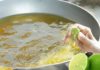 What happens when you squeeze a lemon into a pan of hot oil? Smart housewives try it right away to cook faster