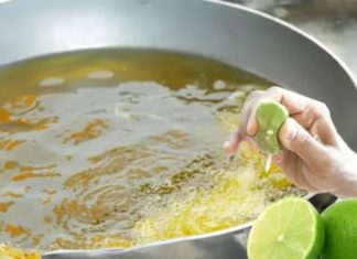 What happens when you squeeze a lemon into a pan of hot oil? Smart housewives try it right away to cook faster