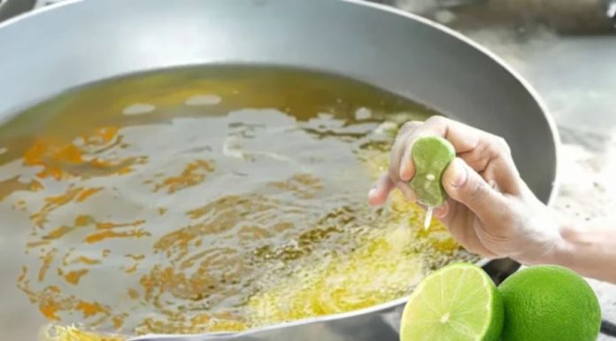 What happens when you squeeze a lemon into a pan of hot oil? Smart housewives try it right away to cook faster