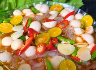 “The Ultimate Guide to Making Crispy and Delicious Marinated Sea Cucumber with Fish Sauce and Green Mustard.”