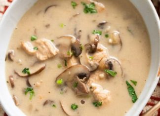 “A Wholesome Chicken and Mushroom Soup: A Hearty, Healthy Feast”