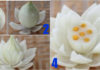 The Art of Sculpting Lotus Flowers from Onion Bulbs