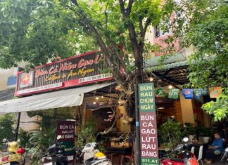 The Ultimate Comfort Food: Black Rice Fish Noodle Soup – A Beloved Dish in Thao Dien, District 2.
