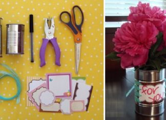 “Crafting Table Centerpieces: Transforming Milk Tin Cans into Beautiful Vases”