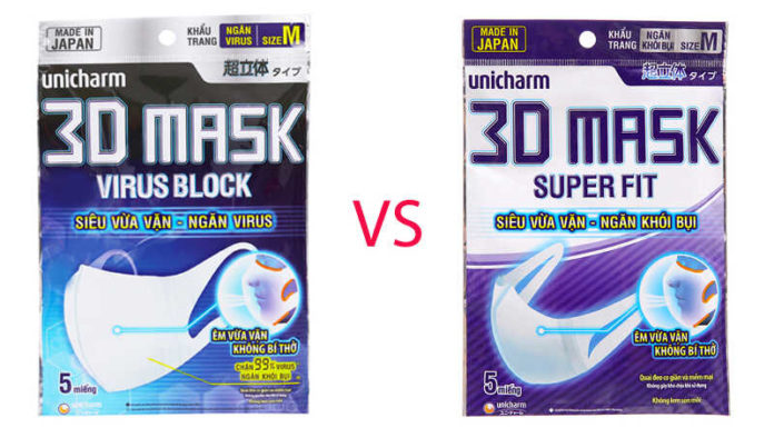 What’s the Difference Between Unicharm 3D Mask Virus Block and Unicharm 3D Super Fit?