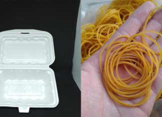 The Magic of Cutting Polystyrene Lunch Boxes: A One-Second Hack with a Rubber Band