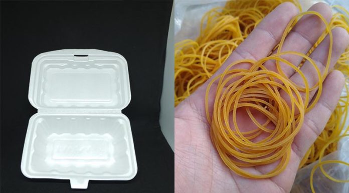 The Magic of Cutting Polystyrene Lunch Boxes: A One-Second Hack with a Rubber Band