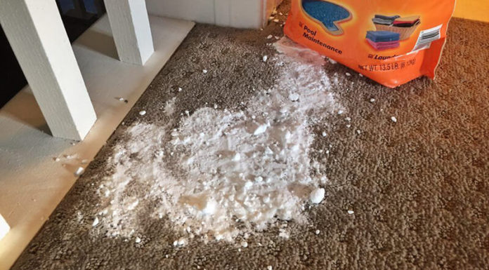 The Magic Trick to Instantly Clean Up Spilled Sugar or Flour from Your Carpet with Just a Glass