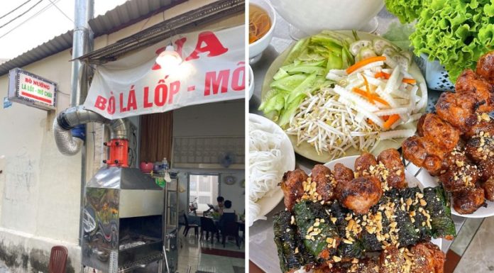 The Alley’s Beef Wrapped in Piper Sarmentosum Leaves, with a Railway View, Attracts Diners Despite High Prices of Up to 80,000 VND per Set.