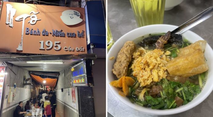 A Tasty Treat: Indulge in Hai Phong’s 40-Year-Old Crab and Shrimp Banh Da Delicacy