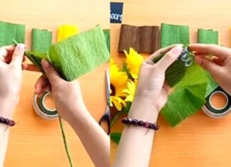 The Magical Art of Creating Lifelike Sunflowers with Tissue Paper