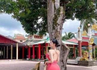 The Korean Beauty in Vietnam: A Sensational Story of a Figure-Hugging, Backless Dress Worn at a Sacred Site