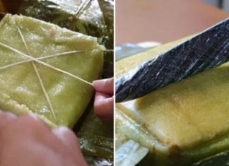 Should You Cut Bánh Chưng with a Straw or a Knife?