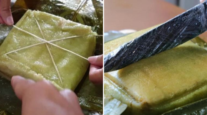 Should You Cut Bánh Chưng with a Straw or a Knife?