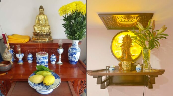 Why Is the Flower Vase on the Left Side of the Altar in Wealthy Households?