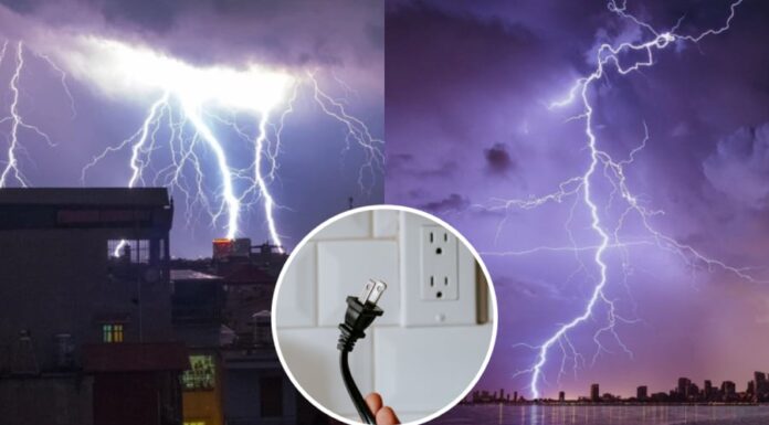“Be Safe, Unplug Electrical Devices During Stormy Weather and Lightning.”