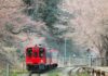 Cherry Blossom Bliss: A Vintage Train Station Escape