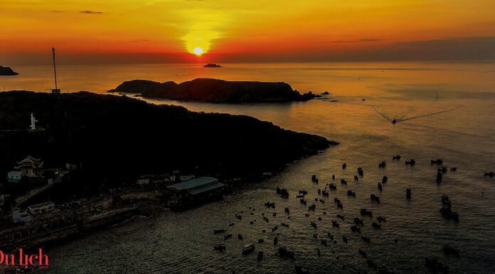 The Idyllic Scene of Nhon Ly Fishing Village at Dawn