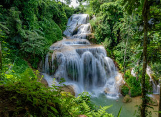 The Cascading “Stairway” Waterfall: A Scenic Escape Over 100km from Hanoi, Leaving Visitors Enchanted and Yearning for More.