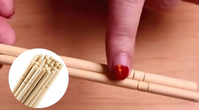 “The Intriguing Etchings on Disposable Chopsticks: Unraveling the Mystery Behind the Circular Engravings”