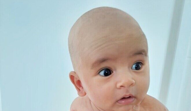 The Mixed-Race Son of Vo Ha Tram Shaves His Head, Bearing a Striking Resemblance to His Grandfather, a Monk