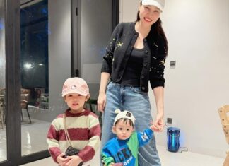 The Glamorous Daughter-in-Law of Saigon, Dam Thu Trang, Takes Her Two Children to Her Hometown for Tet Holiday