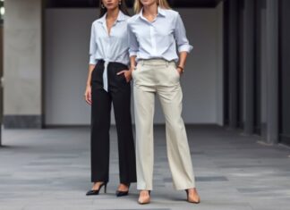 The Ultimate Guide to Mastering the Art of Styling a White Shirt with Wide-Leg Pants: Elevate Your Look with Polished Elegance