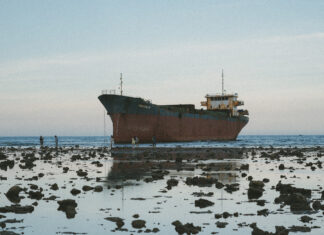 The ‘Ghost’ Shipwreck on Ninh Thuan Beach Becomes a Tourist Hotspot