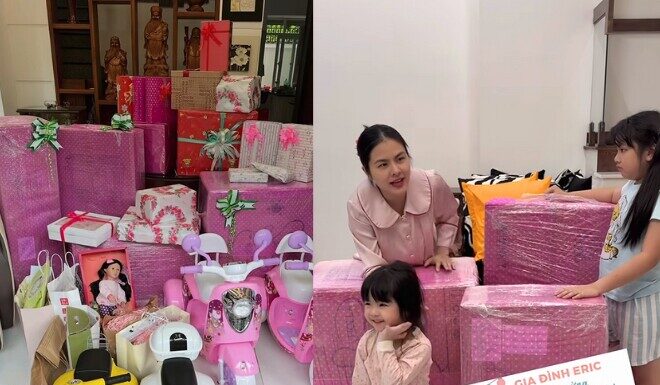 Unveiling the Mystery: What’s in the Box from Quý Bình That Has Vân Trang’s Daughters Excitedly Calling Him “Dad Bình”?