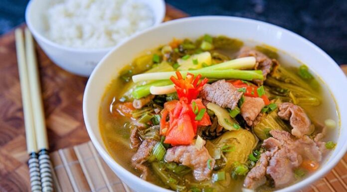 “A Tasty Treat: Hearty Beef Rib and Pickled Cucumber Soup”