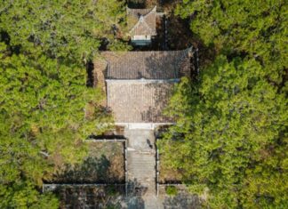 The Mystical Stone Tomb of Nam Phuong Empress’s Father, Hanging Amidst the Pine Forest