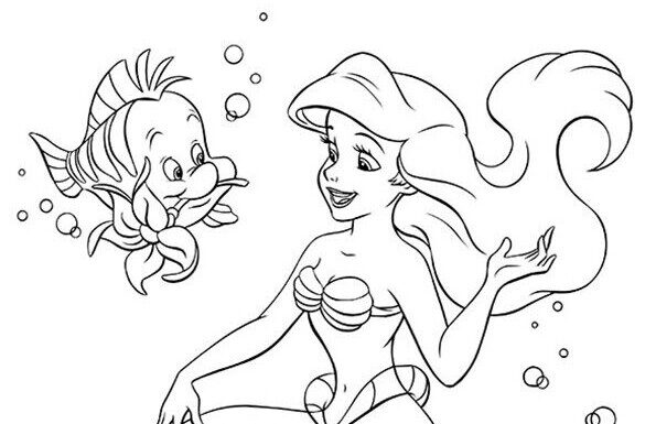 The Little Mermaid: 15 Enchanting Coloring Pages for Kids to Bring Their Favorite Mermaid to Life.