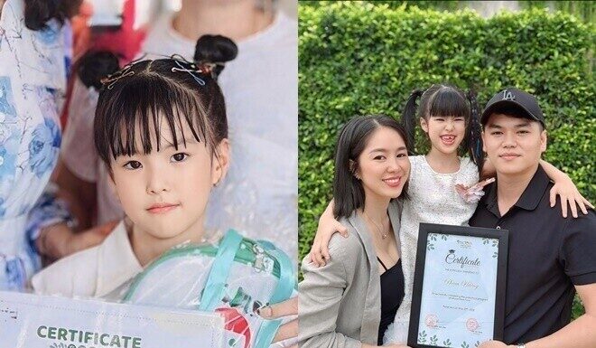 The Stars’ Tots Graduate Preschool: Vũ Ngọc Ánh’s American-born Cutie “Rules” the School, While Lê Phương’s Daughter Towers Over Her Peers.