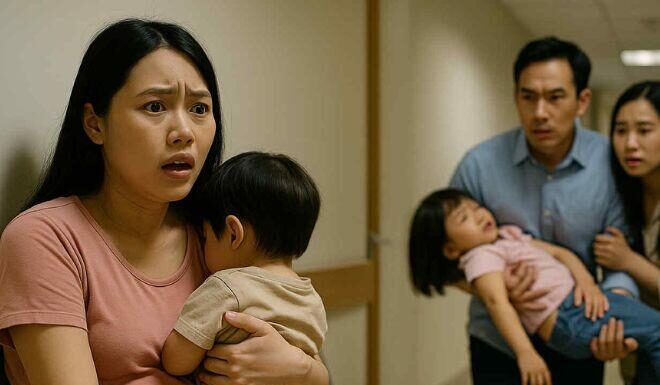 “A Father’s Desperate Dash: Racing Against Time in the Hospital Hallway”