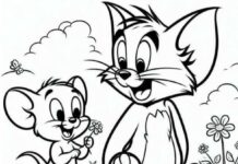 “Tom and Jerry’s Mischievous Coloring Book: Let Your Little Ones Create Their Own Whimsical Adventures”