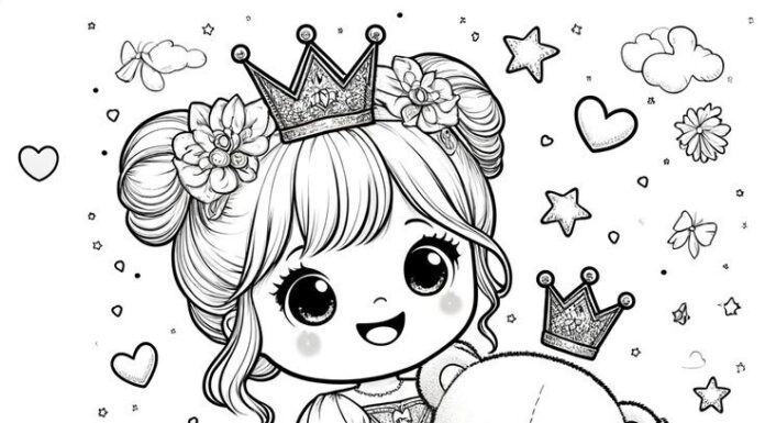 20 Enchanting Princess Coloring Pages for Little Girls to Discover Their Creative Spark.