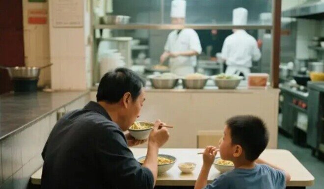“A Father’s Sacrifice: The Power of a Single Bowl of Noodles.”