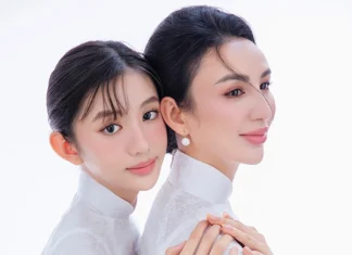 “The 15-year-old stunner: A statuesque beauty with a delicate, painterly presence, standing tall at 5’7″, and daughter of a renowned beauty queen.”