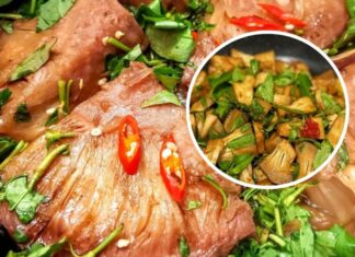 “A Mouth-Watering Treat: Braised Jackfruit with Lemongrass and Vietnamese Coriander”