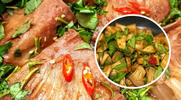 “A Mouth-Watering Treat: Braised Jackfruit with Lemongrass and Vietnamese Coriander”