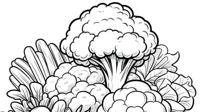 Coloring Vegetables and Fruits for Kids