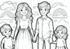 The Perfect Family: 20 Heartwarming Coloring Pages to Teach Children About Love and Bonding