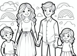 The Perfect Family: 20 Heartwarming Coloring Pages to Teach Children About Love and Bonding
