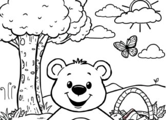 Cute Bear Coloring Pages: Nurturing Your Child’s Artistic Side
