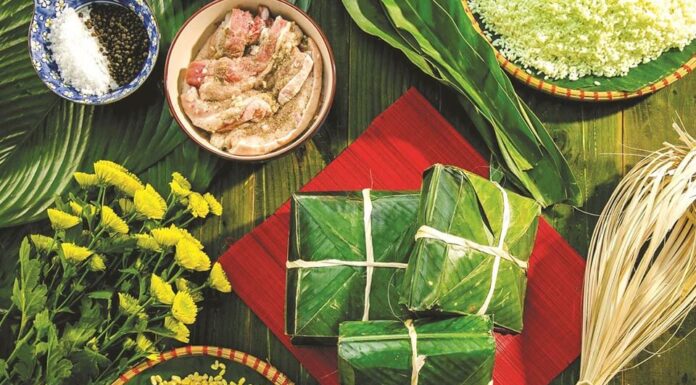 “The Art of Crafting the Perfect Square: A Traditional Vietnamese Tet Cake”